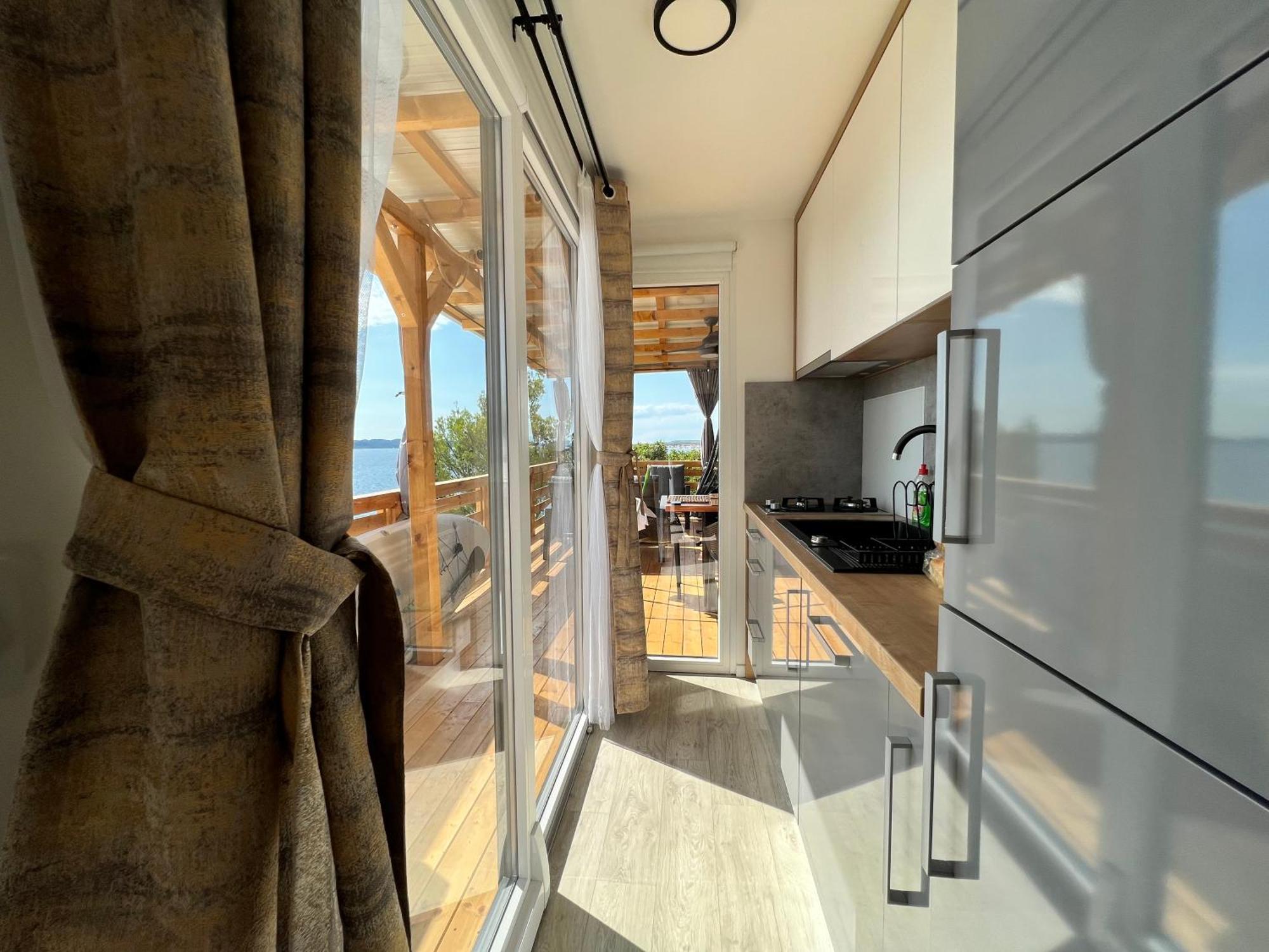D-View Premium Mobile Home - Panoramic Seaview - 150 M From Beach, Free Parking Drage Exteriér fotografie